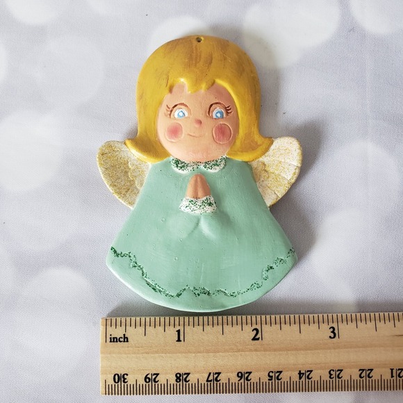 Vintage 1976 Duncan Hand Painted Angel Ornament - Picture 10 of 10